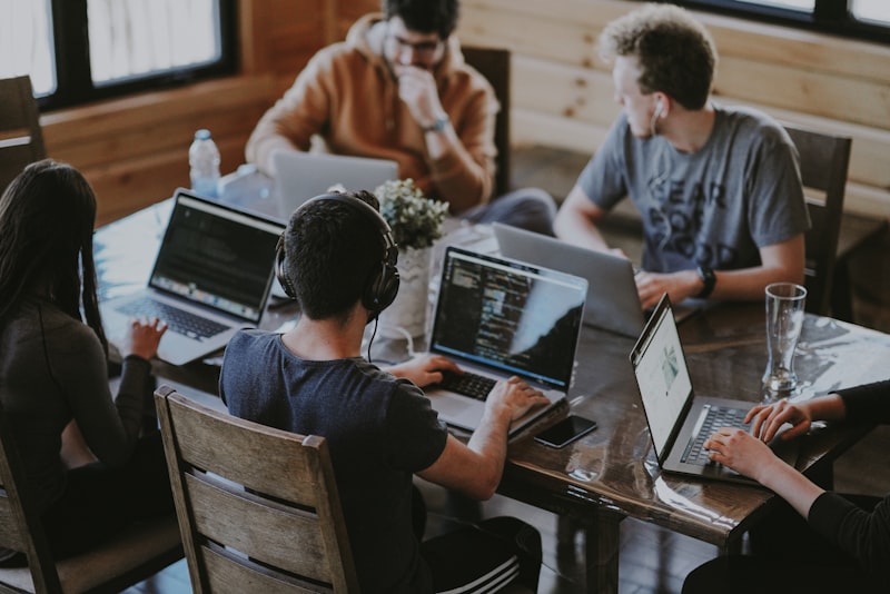 IT professionals collaborating on a project